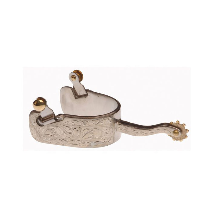 Lakota stainless steel cutting spurs with silver trims SR00026