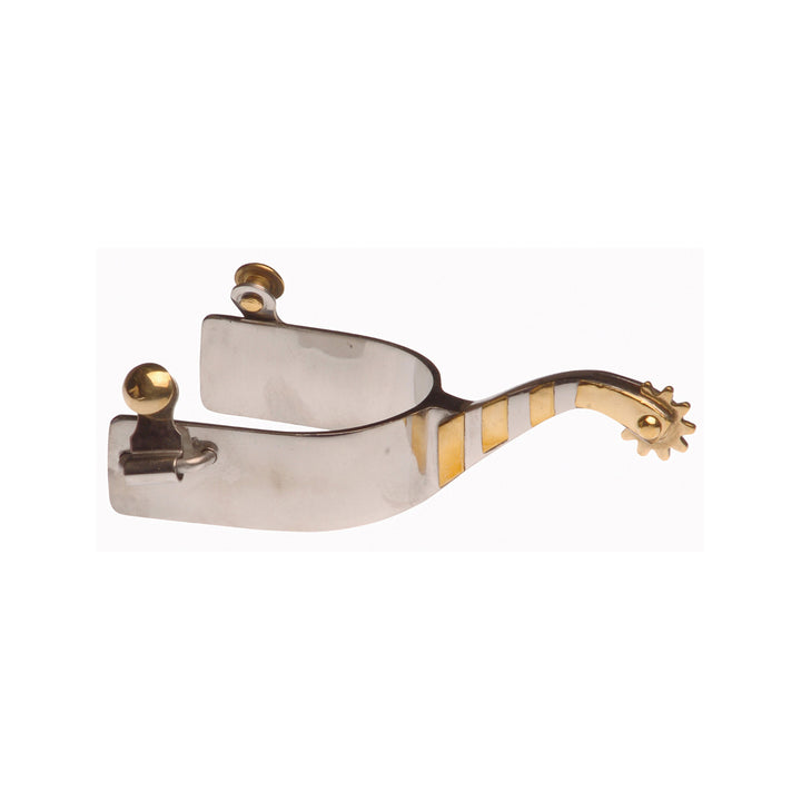Lakota stainless steel cutting spurs with brass trims SR00025