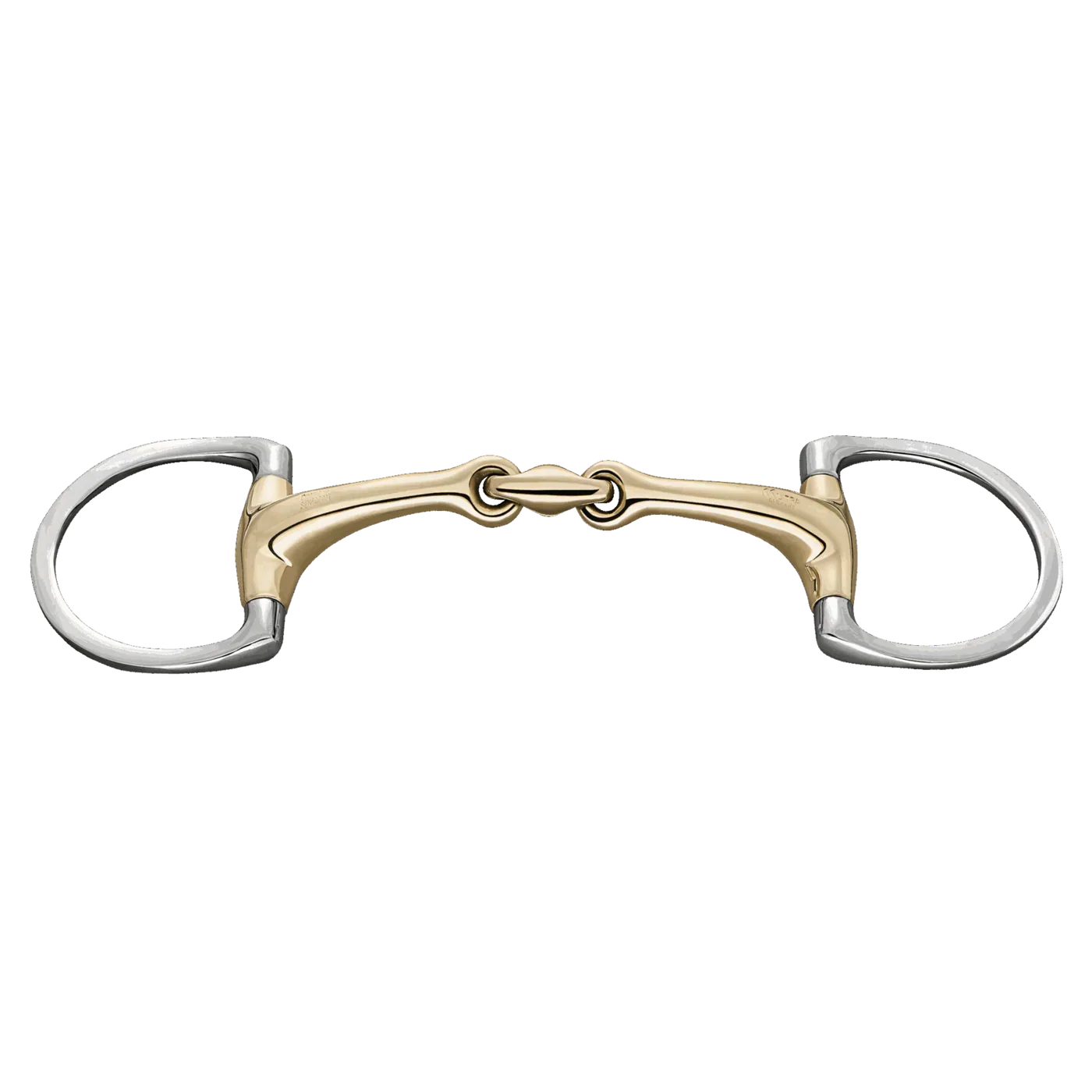 Herm. Sprenger Dynamic RS Eggbutt bit with D-shaped rings double jointed 40414