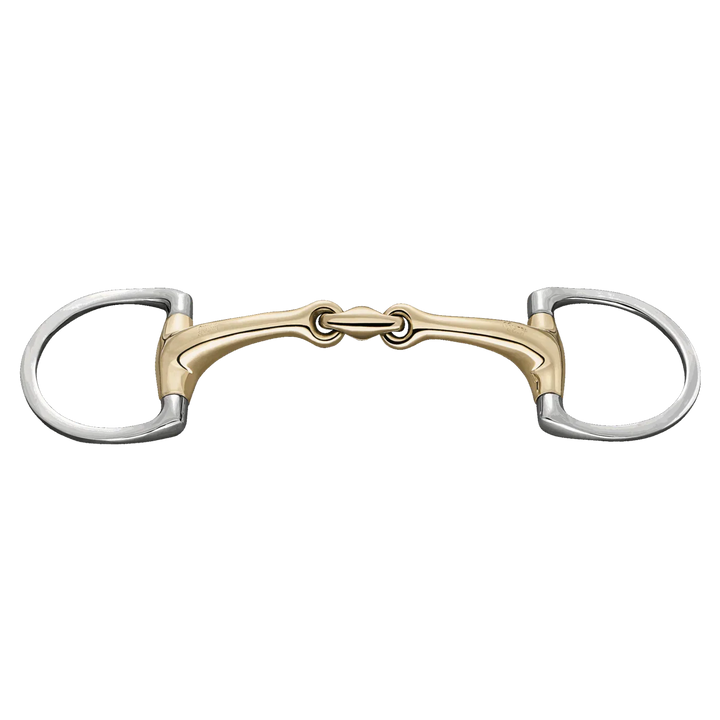 Herm. Sprenger Dynamic RS Eggbutt bit with D-shaped rings double jointed 40414