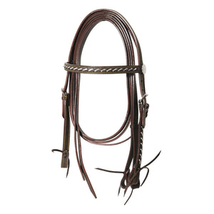 Lakota western silver wire bridle with reins BR00086