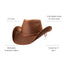 Chapeau de cowboy en cuir pour homme Hollywood | American hat makers