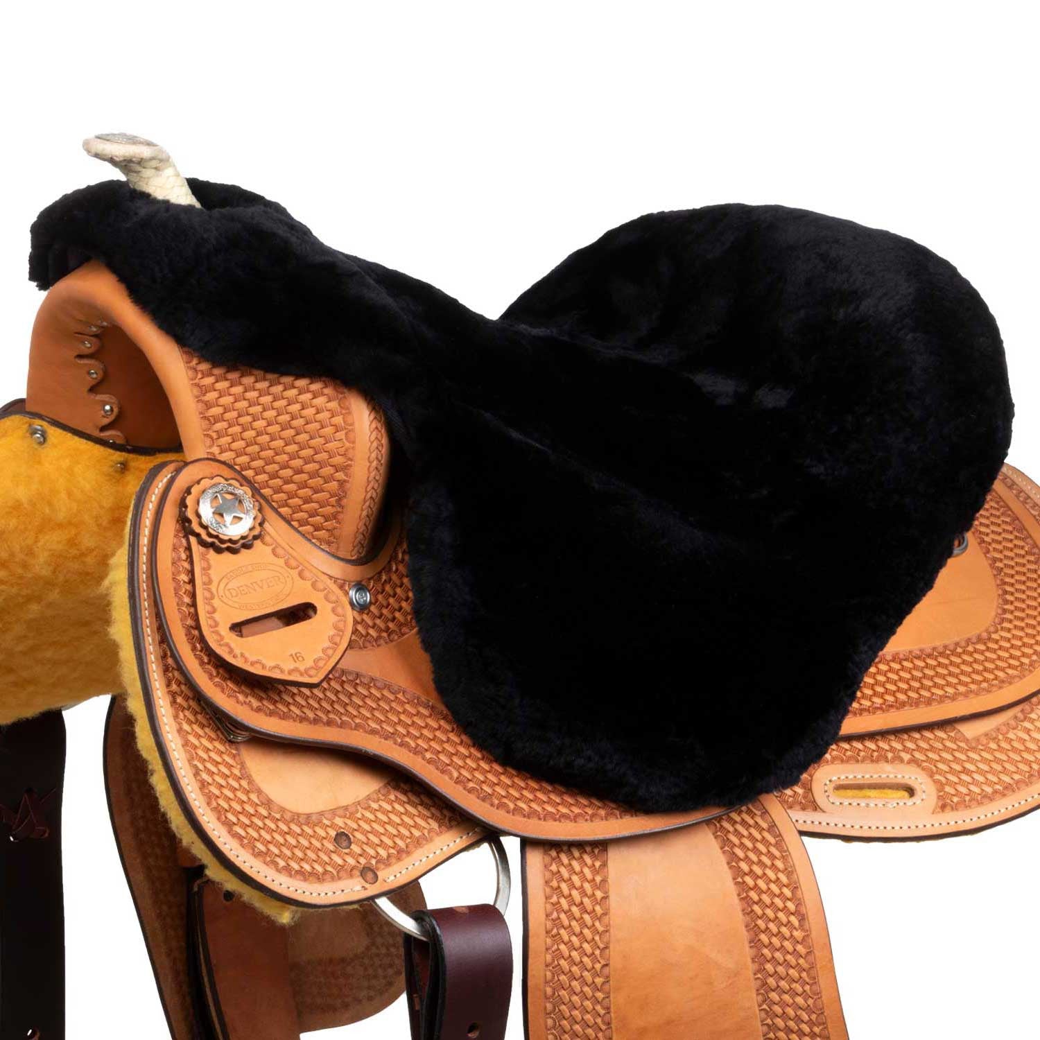 Pool's western saddle sheep skin seat cover  se 00602