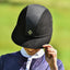 Charles Owen SP8 plus microsuede helmet with sparkly center Charles Owen